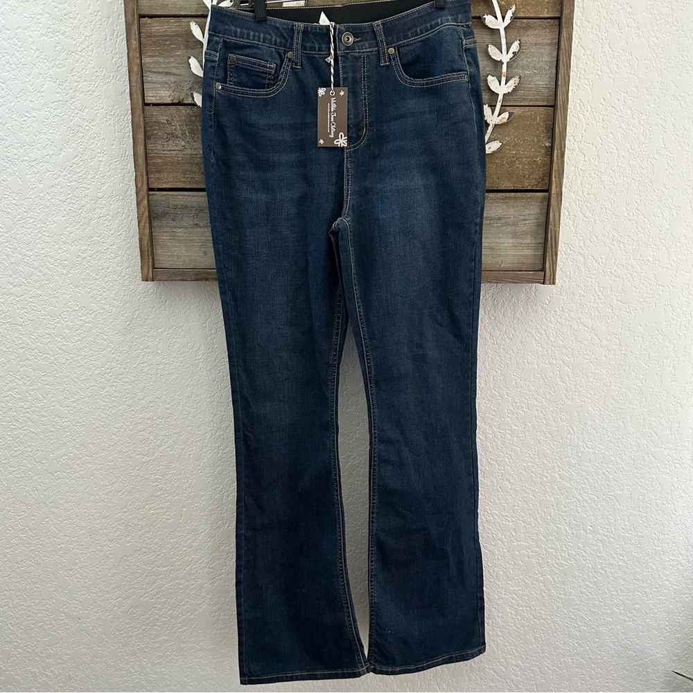 Matilda Jane Nightfall flare stretchy waist denim jeans pants ladies size 8 NWT